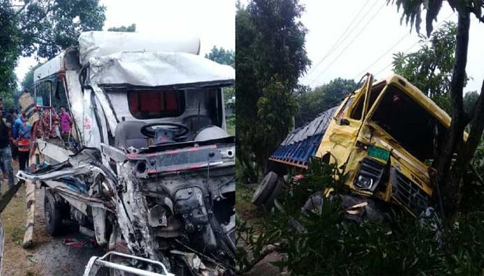 রাজশাহীতে ট্রাক-লেগুনা সংঘর্ষে নিহত ২