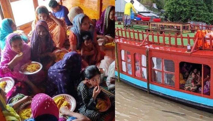 হাওড়ে বানভাসিদের পাশে এক ঝাঁক তরুণ
