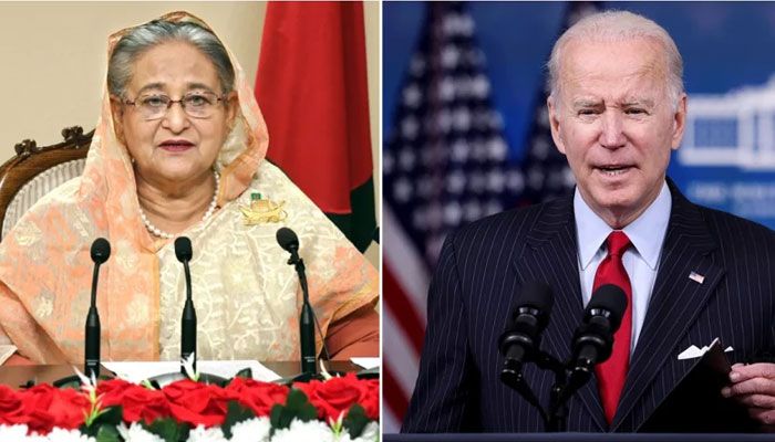 জো বাইডেনের সংবর্ধনায় প্রধানমন্ত্রী শেখ হাসিনা