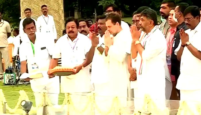 সাড়ে তিন হাজার কিলোমিটার পদযাত্রায় রাহুল গান্ধী