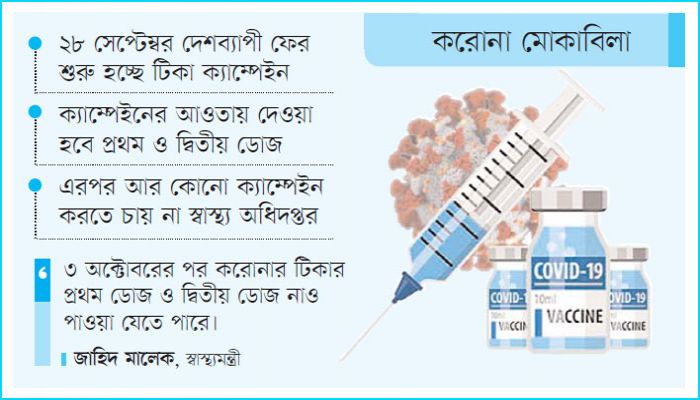 টিকা নেওয়ার ‘শেষ সুযোগ’