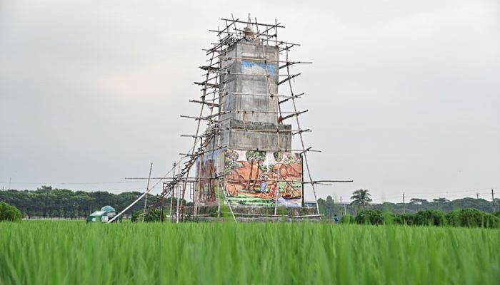 দৃষ্টিনন্দন স্মৃতিস্তম্ভ নির্মাণ হচ্ছে