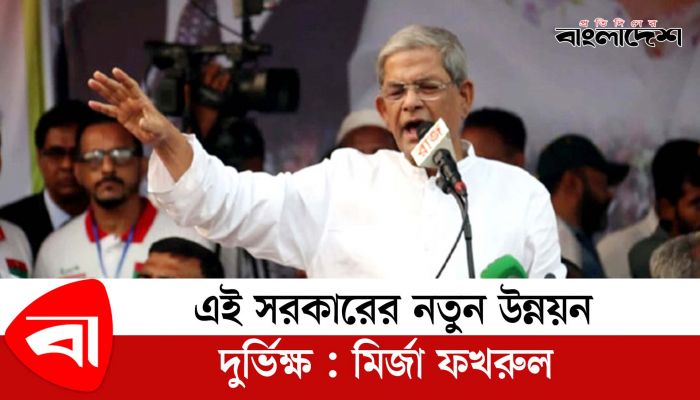 এই সরকারের নতুন উন্নয়ন দুর্ভিক্ষ : মির্জা ফখরুল