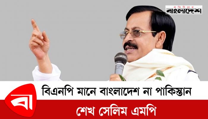 বিএনপি মানে বাংলাদেশ না পাকিস্তান : শেখ সেলিম এমপি