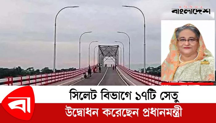 সিলেট বিভাগে ১৭টি সেতু উদ্বোধন করেছেন প্রধানমন্ত্রী