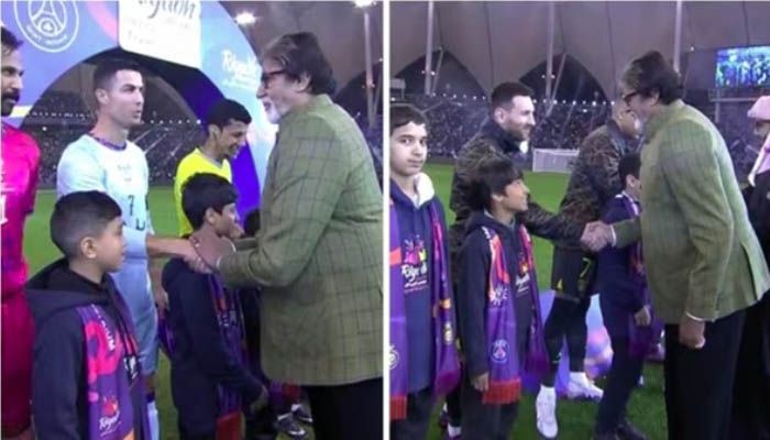 মেসি-রোনালদোর সঙ্গে করমর্দন করলেন অমিতাভ