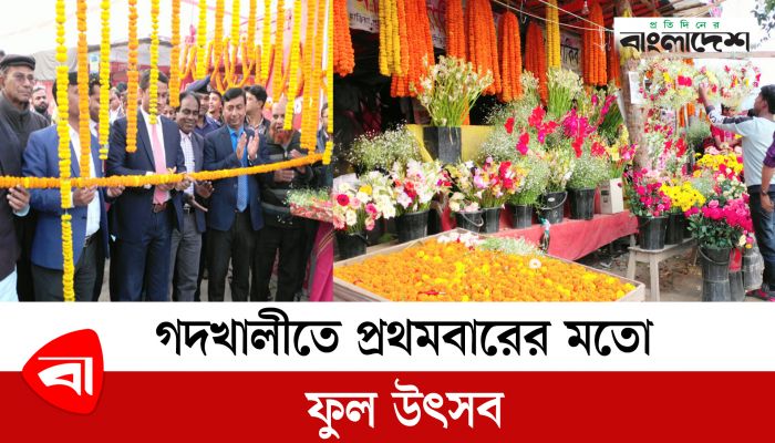 গদখালীতে প্রথমবারের মতো ফুল উৎসব