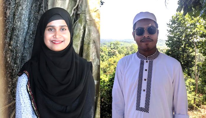 জাতীয় কবি কাজী নজরুল ইসলাম বিশ্ববিদ্যালয়ে সাইবার সিকিউরিটি ক্লাব সভাপতি জেসমিন নাহার জুঁই (বাঁয়ে) ও সাধারণ সম্পাদক ইউসুফ আব্দুল্লাহ ফাহিম। 