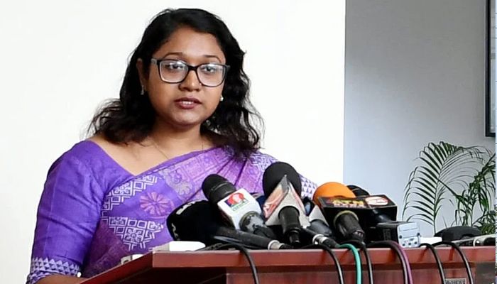 পররাষ্ট্র মন্ত্রণালয়ের মুখপাত্র সেহেলী সাবরিন। ছবি বাসস