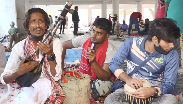  লালন স্মরণোৎসবের ভক্তের গান। প্রবা ফটো
