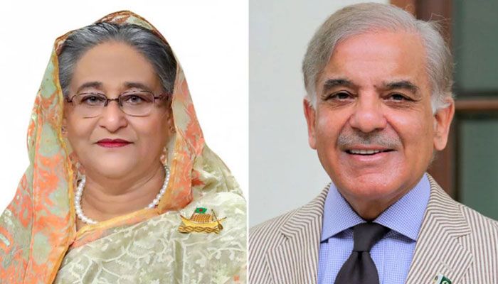 বাংলাদেশের প্রধানমন্ত্রী শেখ হাসিনা‌ ও পা‌কিস্তা‌নের প্রধানমন্ত্রী শেহবাজ শরীফ। সংগৃহীত ফটো