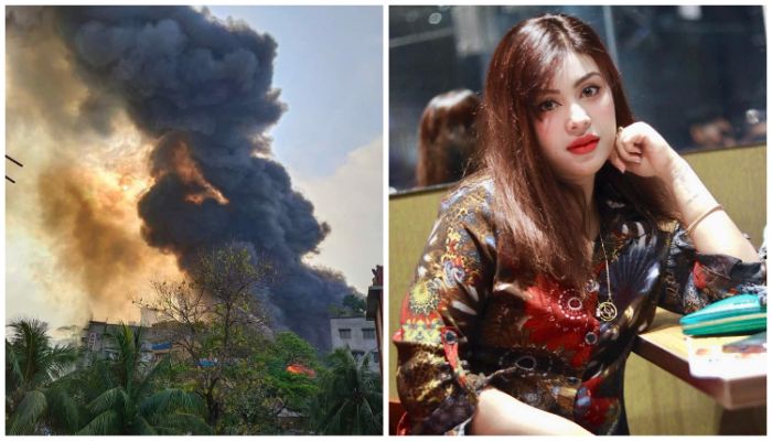 বঙ্গবাজার ট্রাজেডিতে ক্ষতিগ্রস্তদের পাশে মিষ্টি জান্নাত
