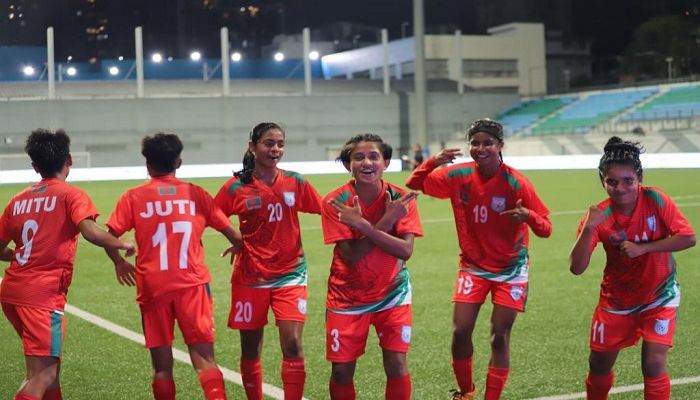 হাফ ডজন গোলে জিতল বাংলাদেশের মেয়েরা