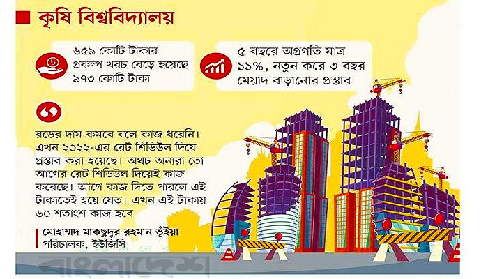 রডের দাম কমার অপেক্ষায় ৩১৩ কোটি টাকা গচ্চা