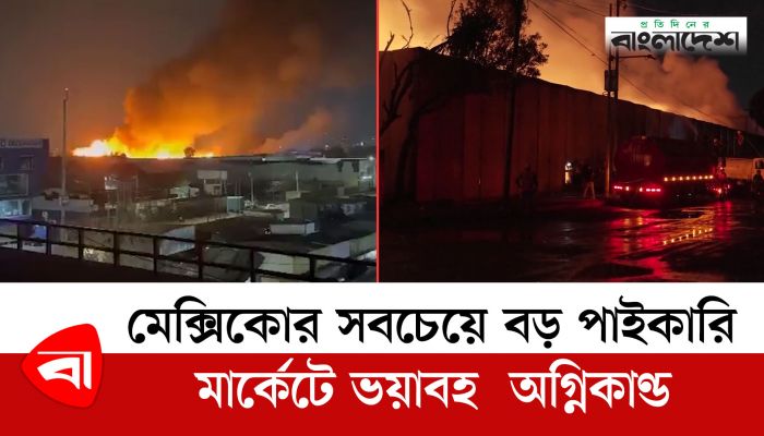 মেক্সিকোর সবচেয়ে বড় পাইকারি মার্কেটে ভয়াবহ অগ্নিকাণ্ড