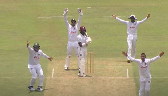 লাঞ্চের আগে ক্যারিবিয়ানদের জুটি ভাঙলেন নাসুম