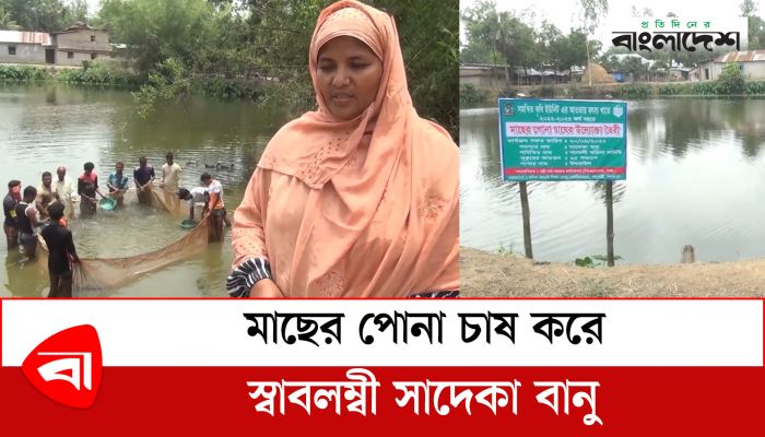 মাছের পোনা চাষ করে স্বাবলম্বী সাদেকা বানু