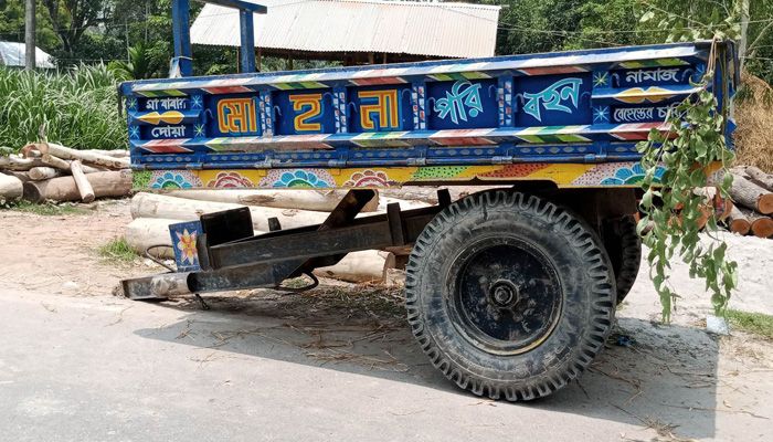 চাকা ঘোরাতে গিয়ে জীবন থেমে গেল চালকের