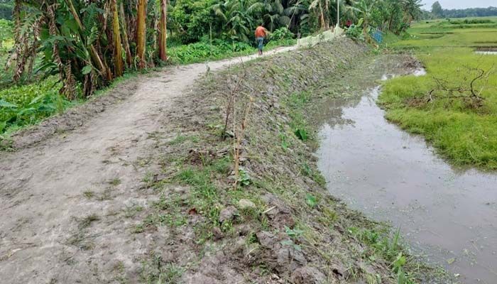 এ রাস্তা সংস্কারে ৪০ দিনের কাজ এক দিনে শেষ করার অভিযোগ ওঠে। প্রবা ফটো