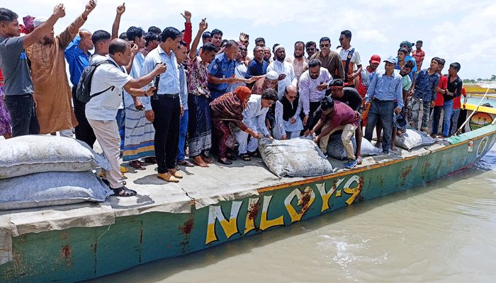 পানগুছি নদীতে ভাঙন সুরক্ষা কাজের উদ্বোধন