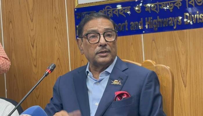 সচিবালয়ে সোমবার সাংবাদিকদের সঙ্গে কথা বলেন ওবায়দুল কাদের। প্রবা ফটো