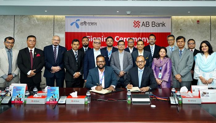 এবি ব্যাংক ও গ্রামীণ ফোনের মধ্যে চুক্তি স্বাক্ষর