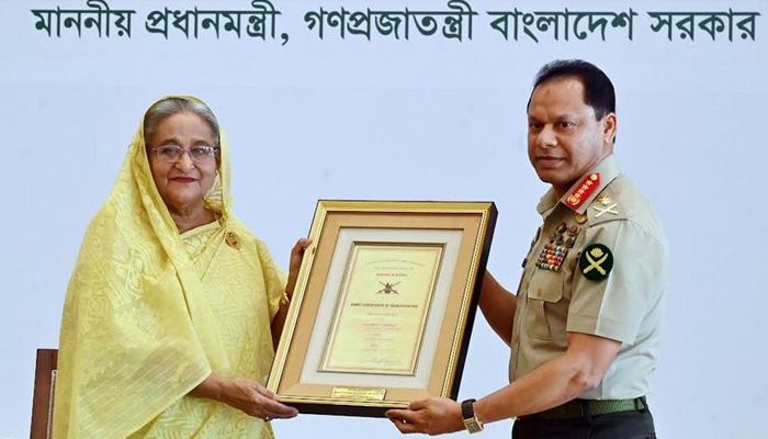 সেনাবাহিনী কাজের মাধ্যমে জনগণের আস্থা অর্জন করেছে : প্রধানমন্ত্রী