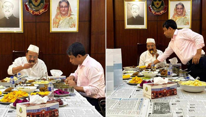 বিএনপি নেতা গয়েশ্বরকে ডিবি প্রধান হারুনের আপ্যায়ন
