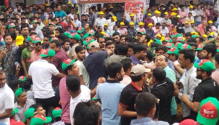 নয়াপল্টনে বিএনপির একটি সমাবেশে নেতাকর্মীরা। ফাইল ফটো