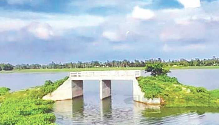 মধ্য বিলে দাঁড়িয়ে আছে একা সেতু, নেই সড়কও