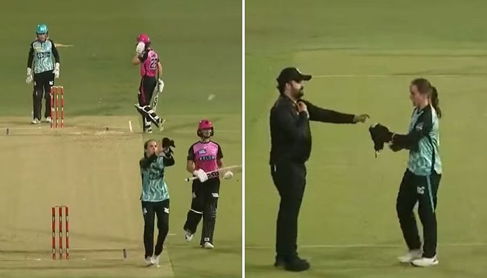 তোয়ালে দিয়ে বল ধরায় জরিমানা