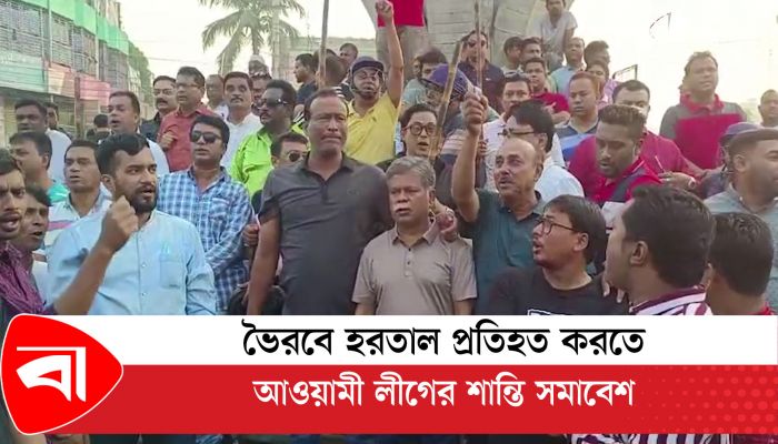 ভৈরবে হরতাল প্রতিহত করতে আওয়ামী লীগের শান্তি সমাবেশ 