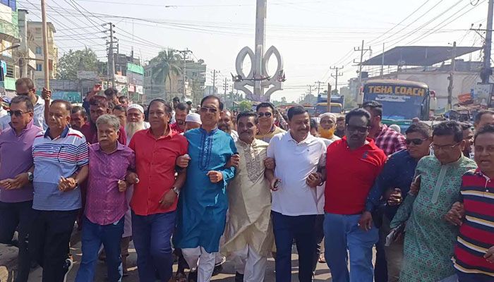 ভৈরবে মাঠে নেই বিএনপি, আওয়ামী লীগের শান্তি সমাবেশ