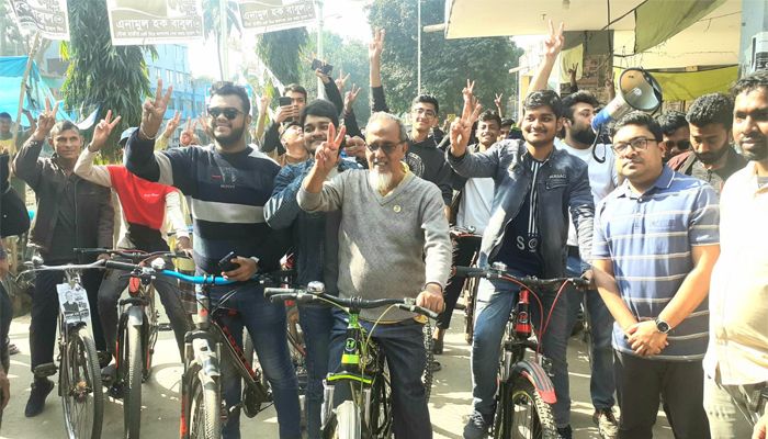 অভয়নগরে তরুণ সমাজের উদ্যোগে সাইকেল র‍্যালি