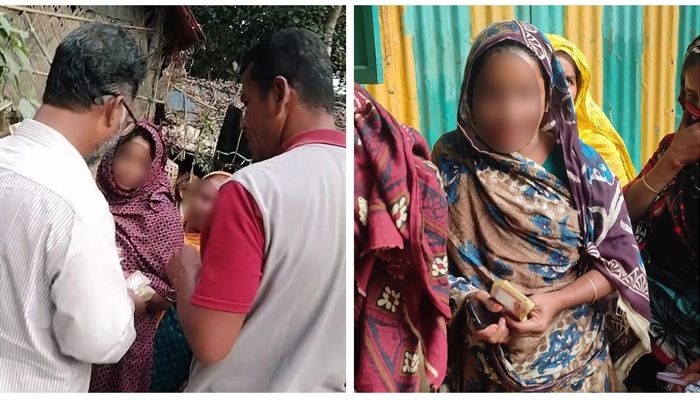 ভোটারদের মাঝে টাকা বিলিয়ে লাঙ্গলের প্রার্থী বললেন ‘ভুল হয়ে গেছে’