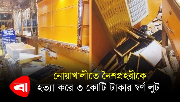 নোয়াখালীতে নৈশপ্রহরীকে হত্যা করে ৩ কোটি টাকার স্বর্ণ লুট