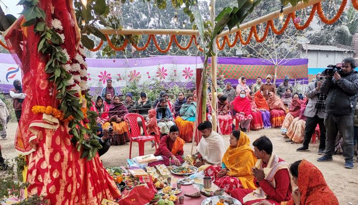 বট-পাকুড়ের জাঁকজমকপূর্ণ বিয়ে, অতিথি ‘পাঁচ হাজার’