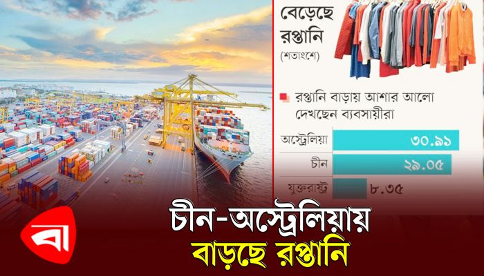 চীন-অস্ট্রেলিয়ায় পণ্য রপ্তানিতে এগিয়ে বাংলাদেশ