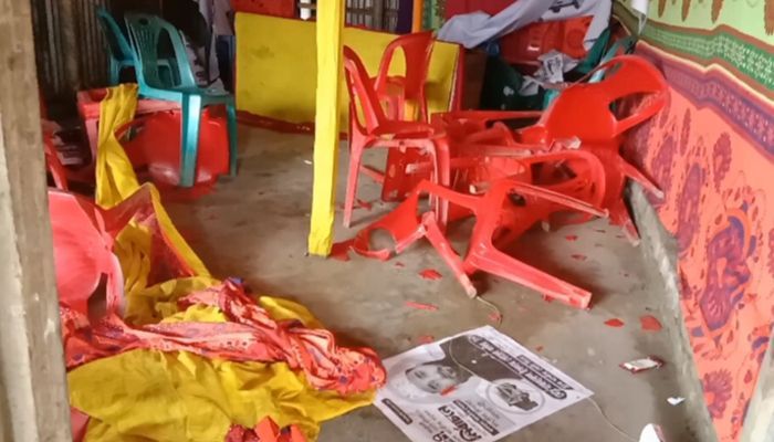 ভাঙচুর গুলি ককটেলে উত্তপ্ত নির্বাচনের মাঠ