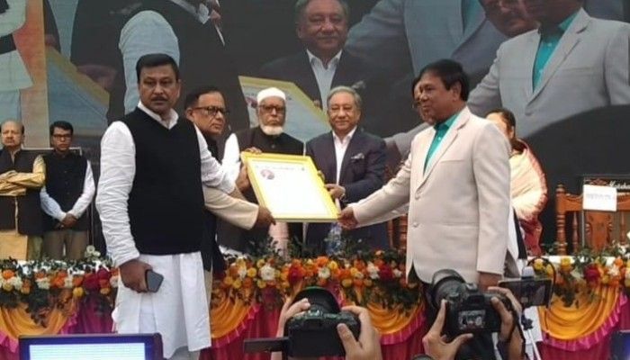 যুব ও ক্রীড়া মন্ত্রী পাপনকে নাগরিক সংবর্ধনা