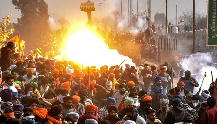 ভারতের হরিয়ানায় কৃষক-পুলিশ সংঘর্ষ, মাথায় আঘাত পেয়ে যুবকের মৃত্যু