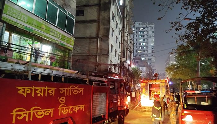 হাতিরপুলে বহুতল ভবনে আগুন