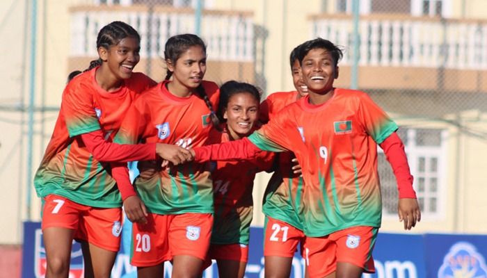 ভুটানের জালে গোল উৎসব বাংলাদেশের