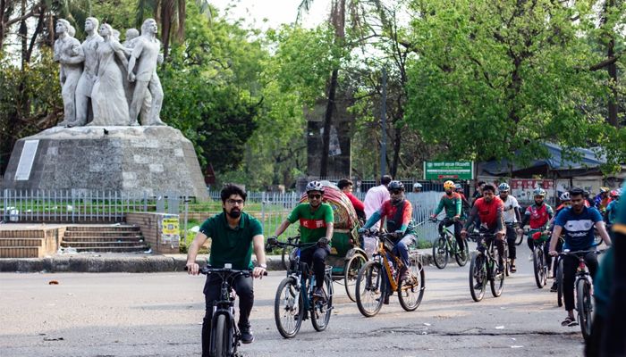 স্বাধীনতা দিবসে রাজধানীতে সাইকেল র‌্যালি