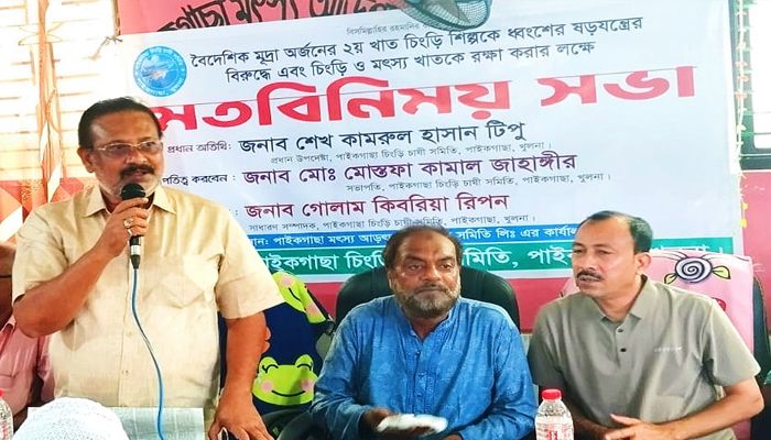 পাইকগাছায় চিংড়ী ও মৎস্য খাত রক্ষায় মতবিনিময়