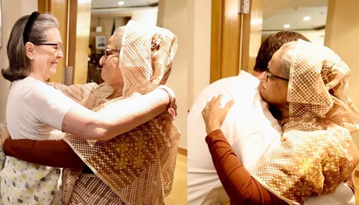 আইটিসি মৌর্য হোটেলে শেখ হাসিনার সঙ্গে সাক্ষাৎ করেন কংগ্রেসের সংসদীয় দলের চেয়ারপারসন সোনিয়া গান্ধী, কংগ্রেসের সাবেক প্রেসিডেন্ট রাহুল গান্ধী এবং দলটির সাধারণ সম্পাদক প্রিয়াঙ্কা গান্ধী ভাদরা।