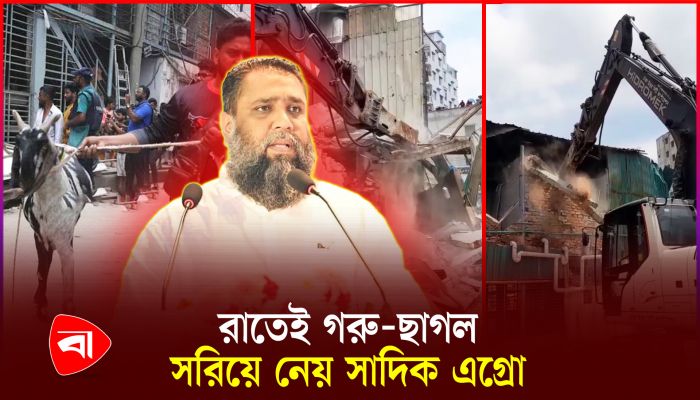 গুঁড়িয়ে দেওয়া হলো সাদিক অ্যাগ্রোর খামার