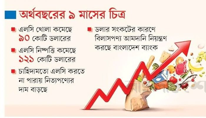 আমদানি কমায় শঙ্কা বাড়ছে মূল্যস্ফীতি