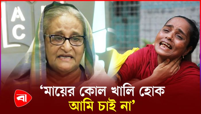 মায়ের কোল খালি হোক আমি চাই না, আমি তো বাবা-মা হারিয়েছি : প্রধানমন্ত্রী