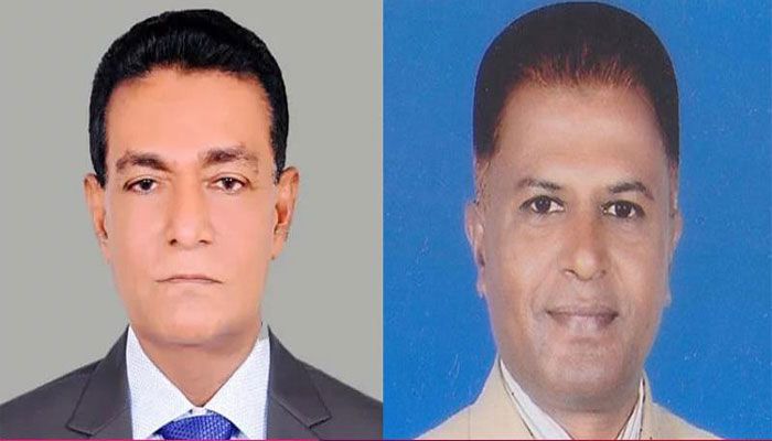 বাঁ থেকে মনিরুজ্জামান খান ও জিয়াউদ্দিন সিকদার